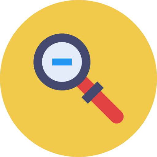 disminuir el zoom icono gratis