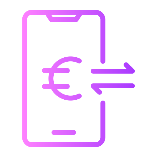 transferencia móvil icono gratis
