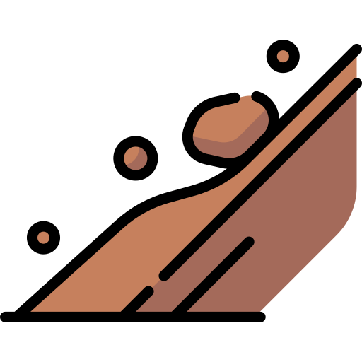 deslizamiento de montaña icono gratis