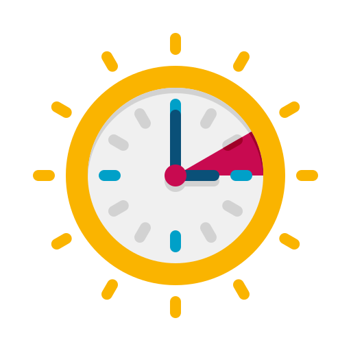 Daylight saving time Free time and date icons