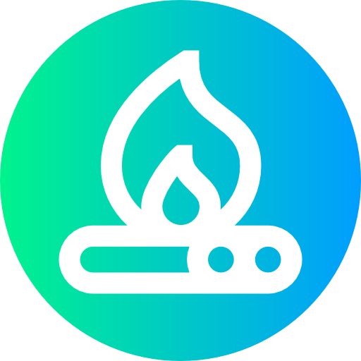 Fire Super Basic Straight Circular icon