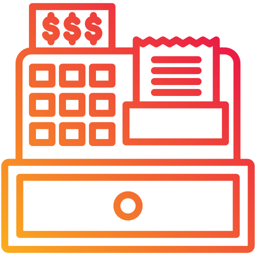 caja registradora icono gratis