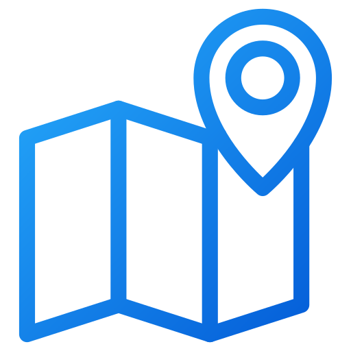 Map Generic gradient outline icon