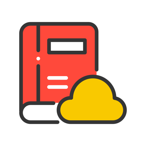 Cloud library free icon Cloud library free icon