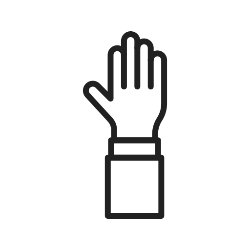 Raise hand Generic black outline icon