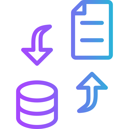 transformación de datos icono gratis