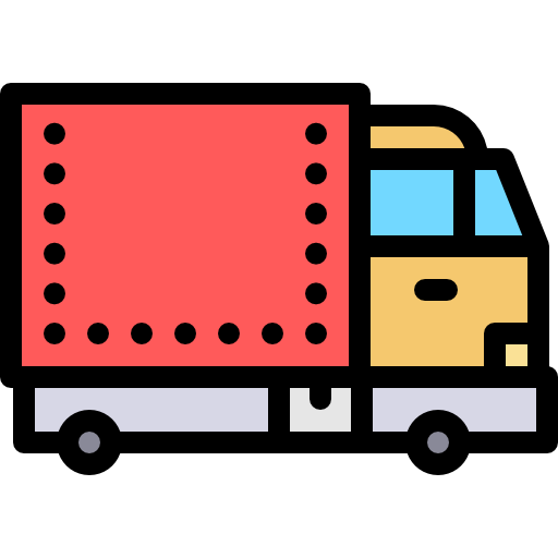 Truck Detailed Rounded Lineal Color Icon