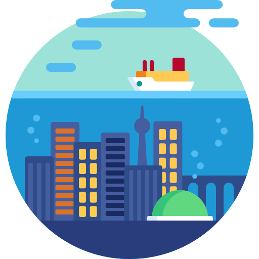cidade subaquática grátis ícone cidade subaquática grátis ícone