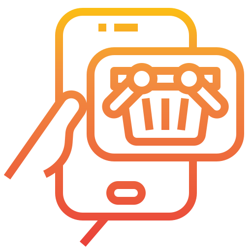 las compras en línea icono gratis
