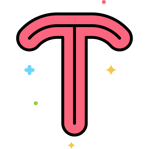 letra t icono gratis