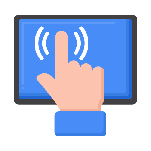 pantalla táctil icono gratis