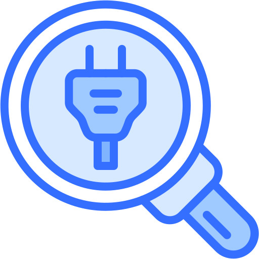 Plug Coloring Blue icon