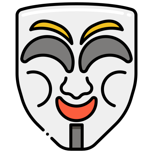 Guy fawkes mask Flaticons Lineal Color icon