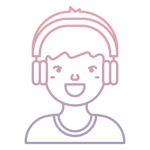 Headphone Generic gradient outline icon