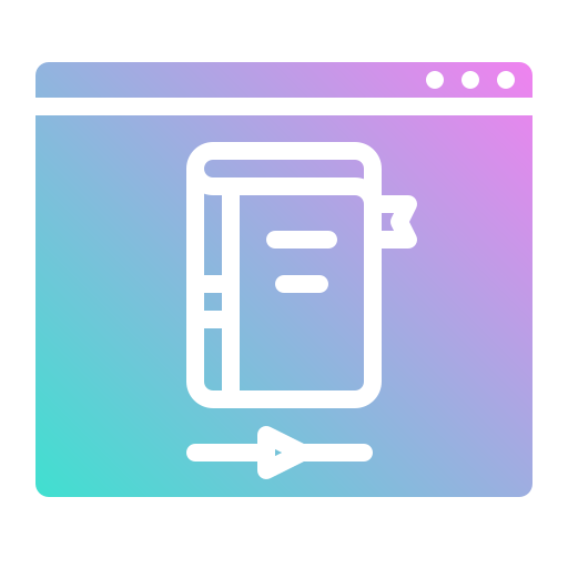 video lección icono gratis