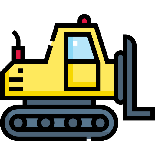 bulldozer sur chenilles Icône gratuit
