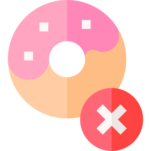 No sweets Basic Straight Flat icon