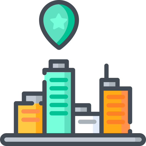 paisaje urbano icono gratis