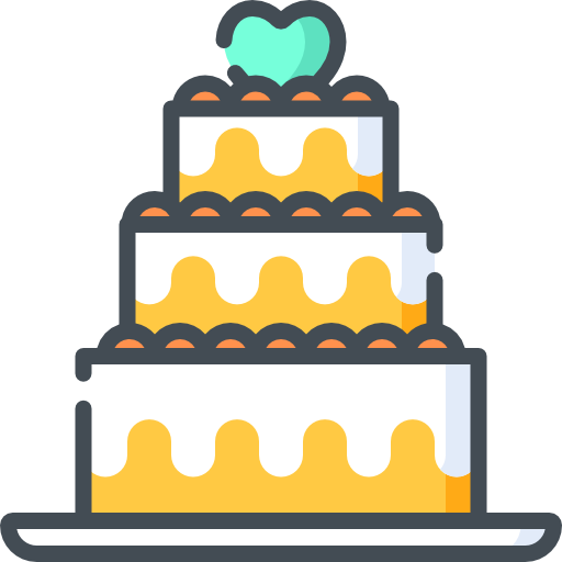 pastel de boda icono gratis