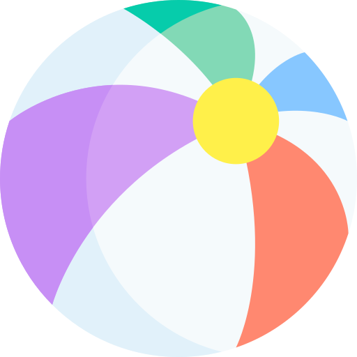 Beach ball Kawaii Flat icon