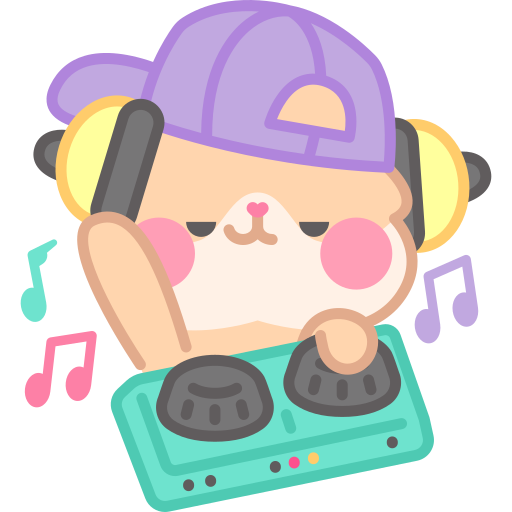 DJ free sticker