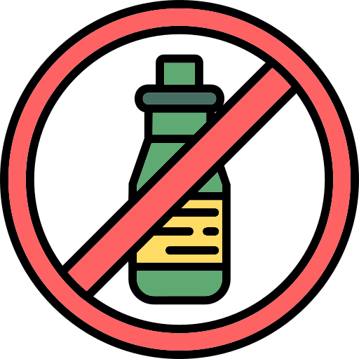 No alcohol - Free signaling icons