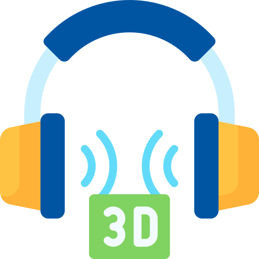 sonido 3d icono gratis