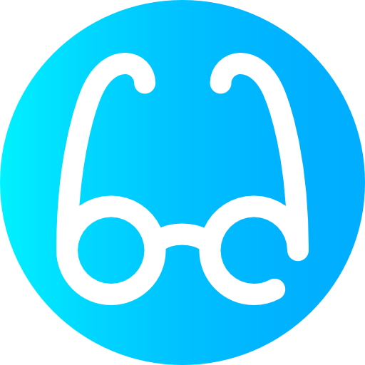 Glasses Super Basic Omission Circular icon