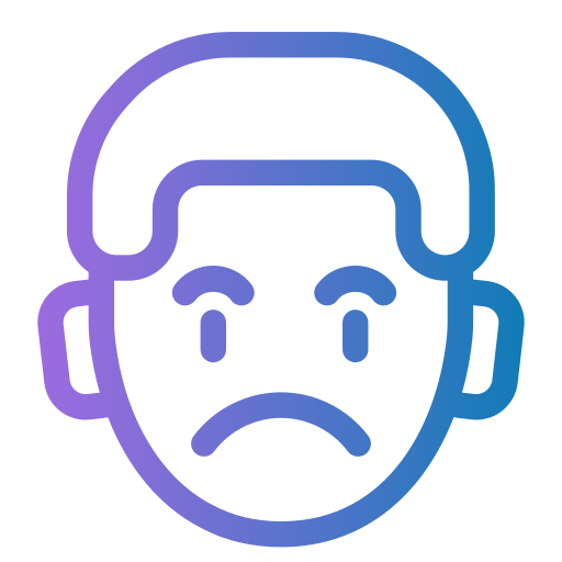 Sad Generic gradient outline icon