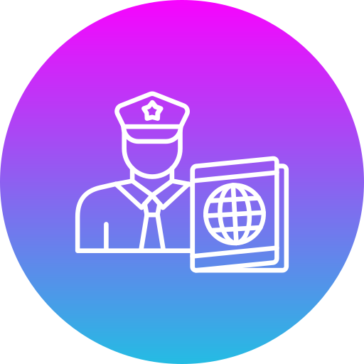 control de pasaportes icono gratis