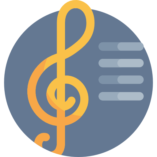 Clef Detailed Flat Circular Flat icon