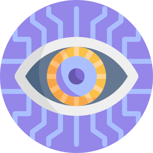 Eye Detailed Flat Circular Flat Icon