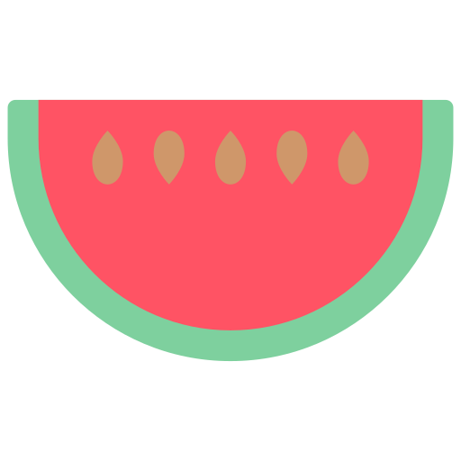 Watermelon Basic Miscellany Flat Icon