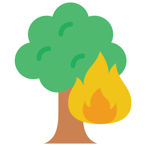 incendio forestal icono gratis