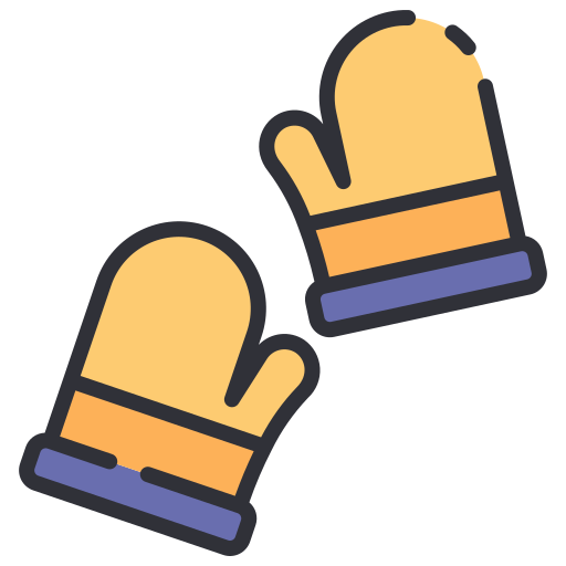 Oven glove free icon Oven glove free icon