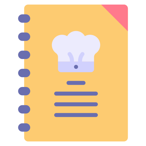 libro de recetas icono gratis