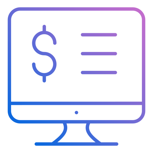 dinero en línea icono gratis