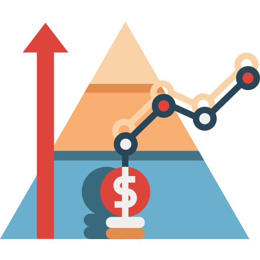 gráfico piramidal icono gratis