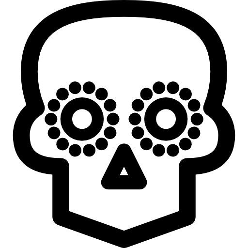 calavera mexicana icono gratis