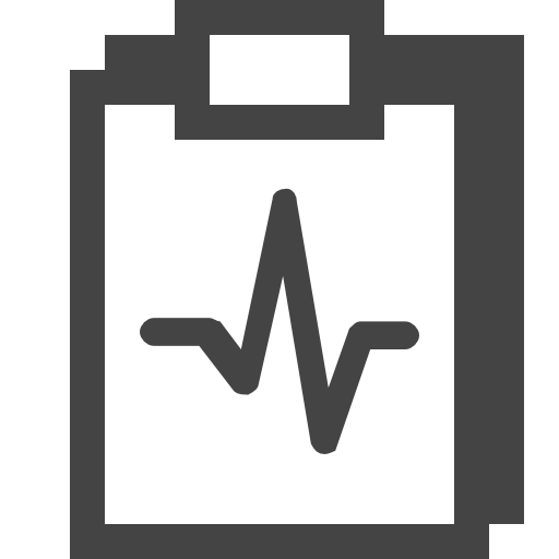 Clipboard with Pulse free icon Clipboard with Pulse free icon
