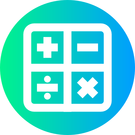 Calculator Super Basic Straight Circular icon