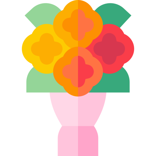 ramo de flores icono gratis