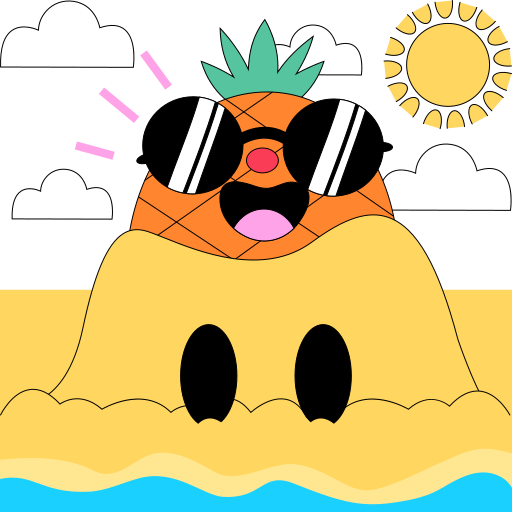 plage gratuit sticker