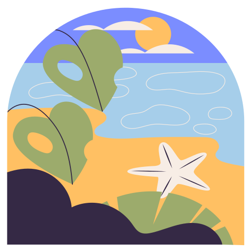 Beach free sticker