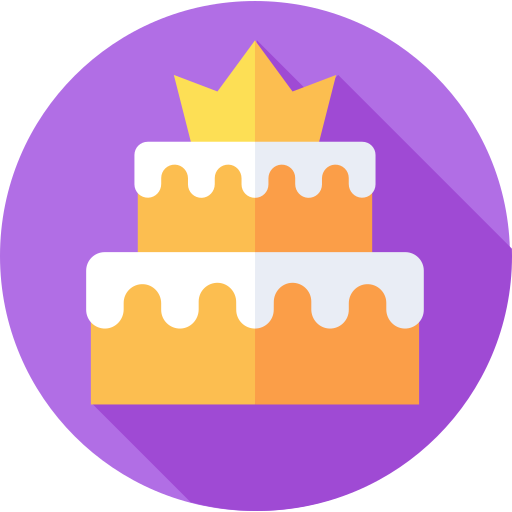 Birthday Cake Flat Circular Flat Icon