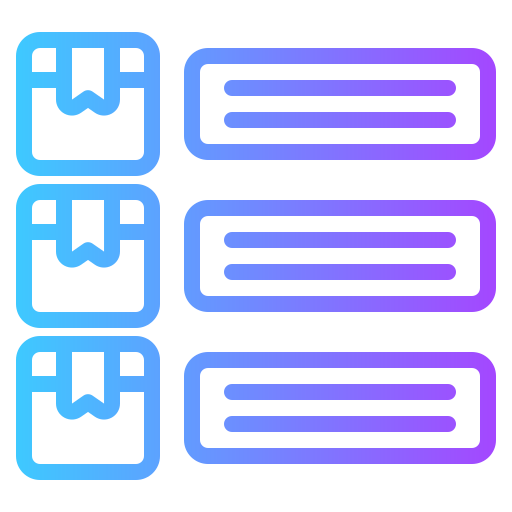 descripción del producto icono gratis