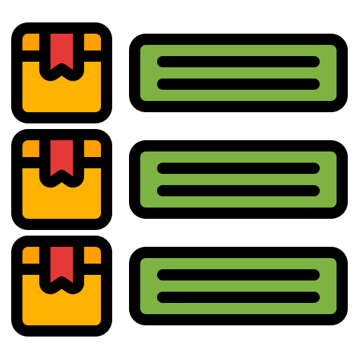 descripción del producto icono gratis