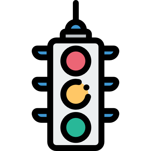 Traffic light Detailed Rounded Lineal color icon