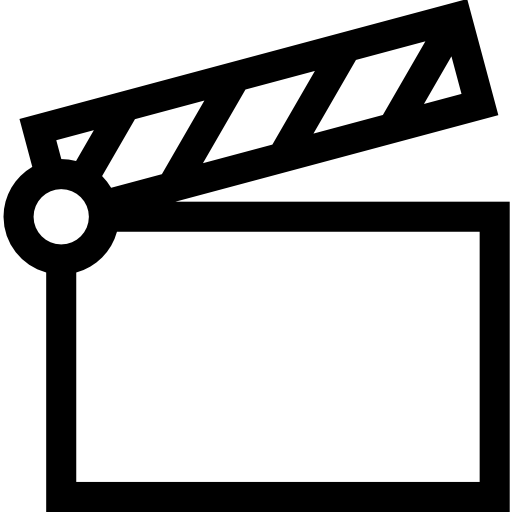 Clapperboard Basic Straight Lineal icon