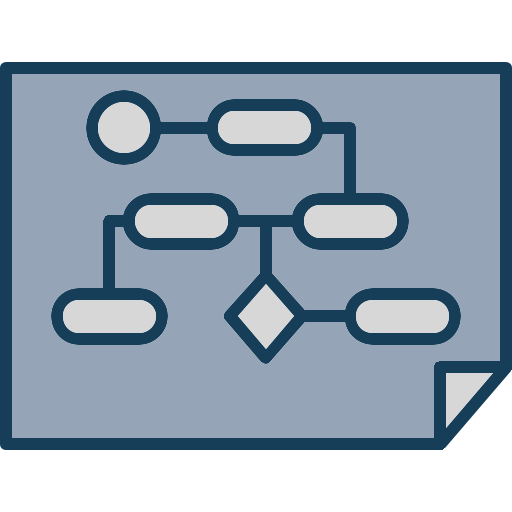 diagrama de flujo icono gratis